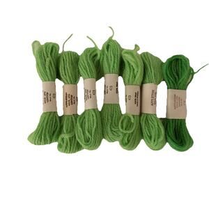 Lot of 7 Appleton Bros. LTD wool yarn skeins NEW green